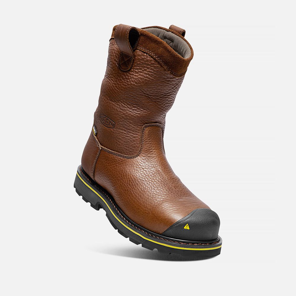 Keen Trekking Bot Erkek Kahverengi - Dallas Wellington (Steel Toe) - Türkiye LHXF39025